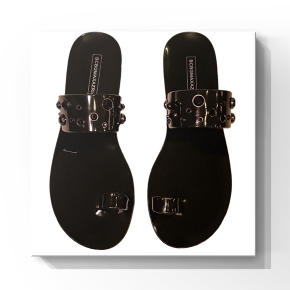 BCBGMaxAzria Faceted Bead Detail Jelly Sandals - Picture 10 of 10